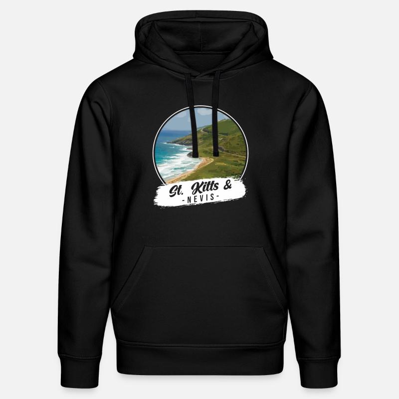 Saint-Kitts-et-Nevis Souvenir - Sweat à capuche bio DRUMMER Stanley/Stella Unisexe - noir