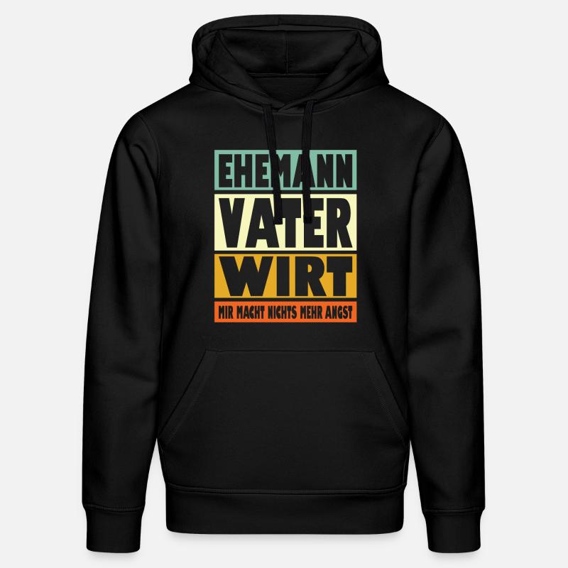 Wirt Vater Ehemann Held - Stanley/Stella Unisex Bio-Hoodie DRUMMER - Schwarz
