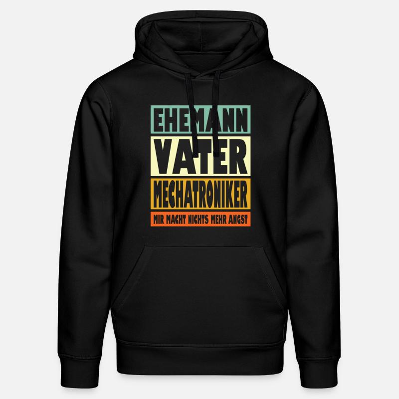 Mechatroniker Vater Ehemann Held - Stanley/Stella Unisex Bio-Hoodie DRUMMER - Schwarz