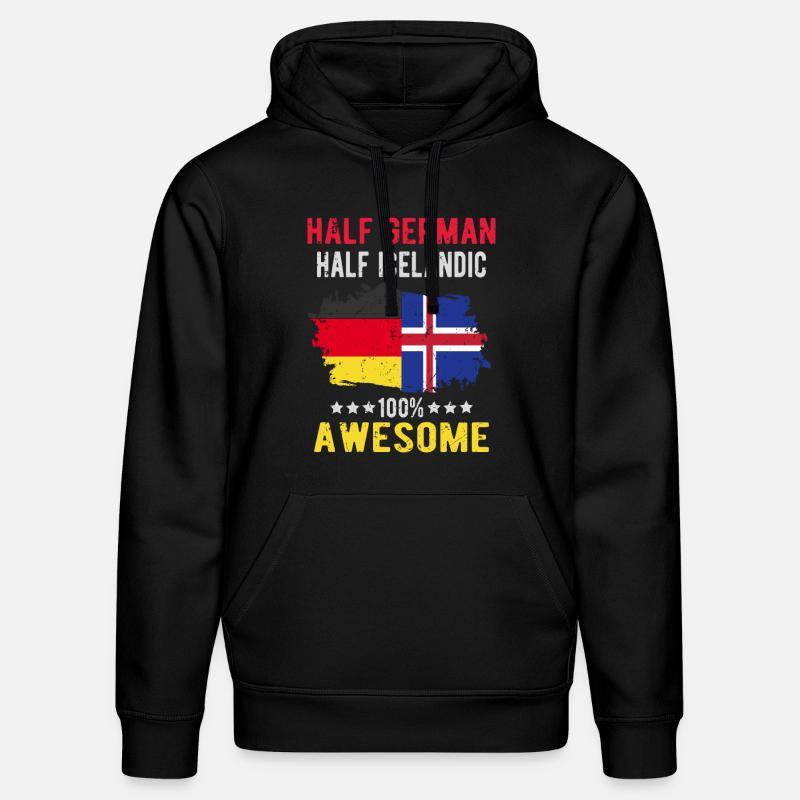 Halb Deutsch Halb Isländer - Stanley/Stella Unisex Bio-Hoodie DRUMMER - Schwarz
