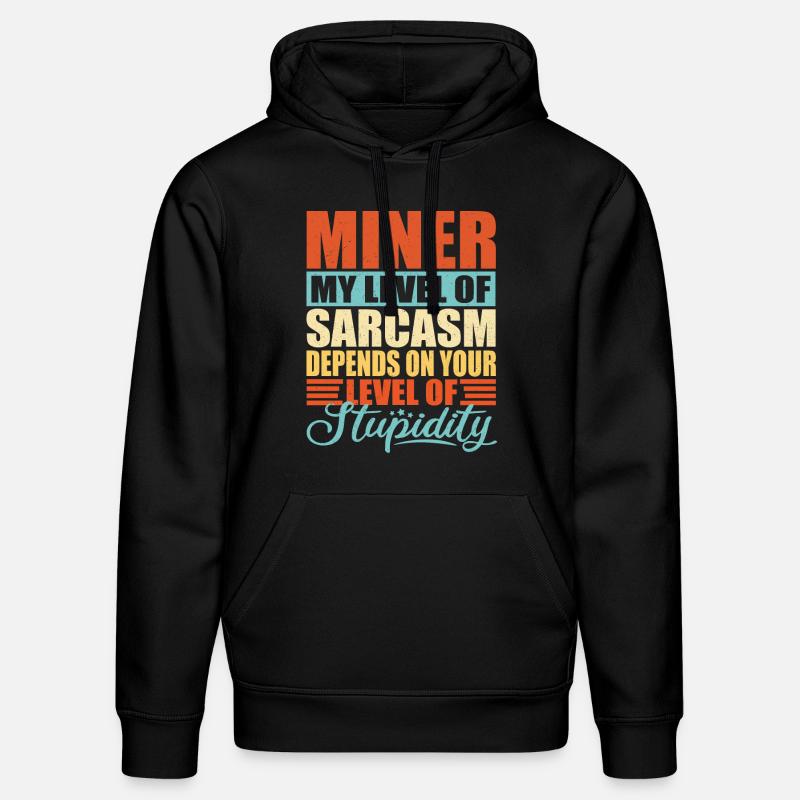 Miner Miner Buddy Mining - Sweat à capuche bio DRUMMER Stanley/Stella Unisexe - noir