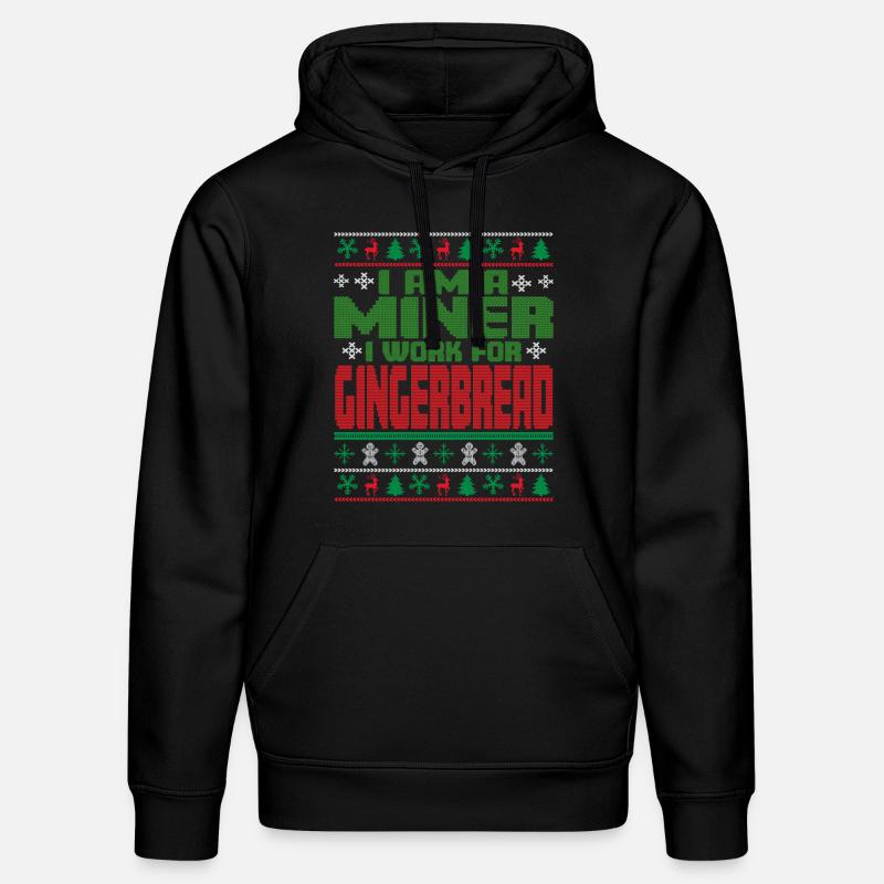 Dicton de Noël des mineurs - Sweat à capuche bio DRUMMER Stanley/Stella Unisexe - noir