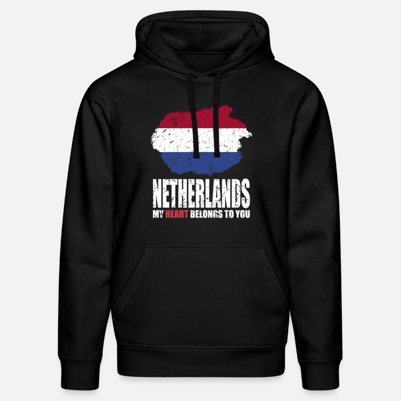 Drapeau des Pays-Bas - Sweat à capuche bio DRUMMER Stanley/Stella Unisexe - noir