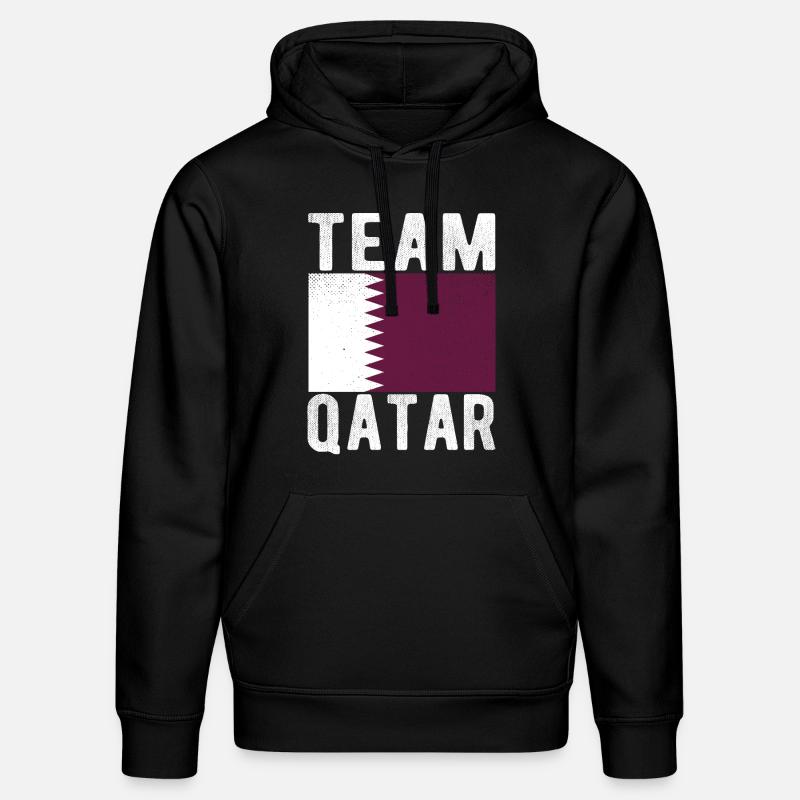 Drapeau du Qatar - Sweat à capuche bio DRUMMER Stanley/Stella Unisexe - noir