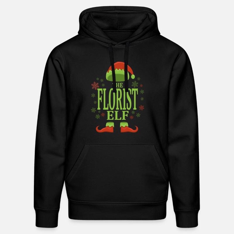 Fleuriste Elfe de Noël - Sweat à capuche bio DRUMMER Stanley/Stella Unisexe - noir