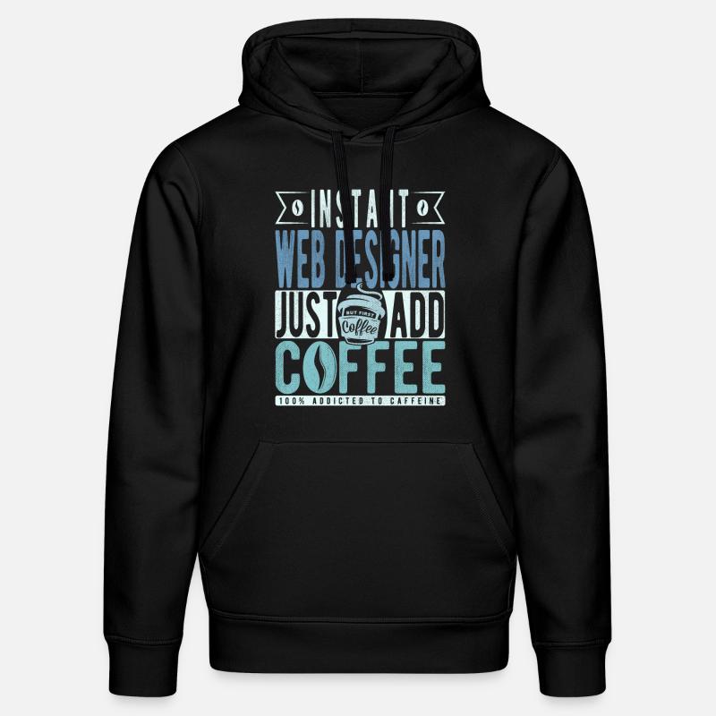 Citation Webdesigner Coffee - Sweat à capuche bio DRUMMER Stanley/Stella Unisexe - noir