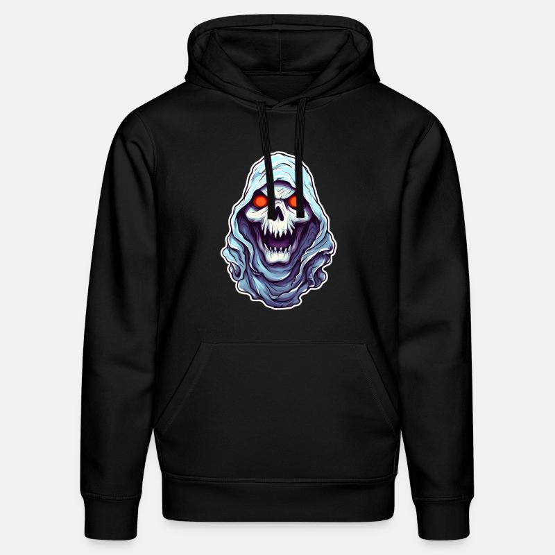 Skull Ghost Halloween - Sweat à capuche bio DRUMMER Stanley/Stella Unisexe - noir