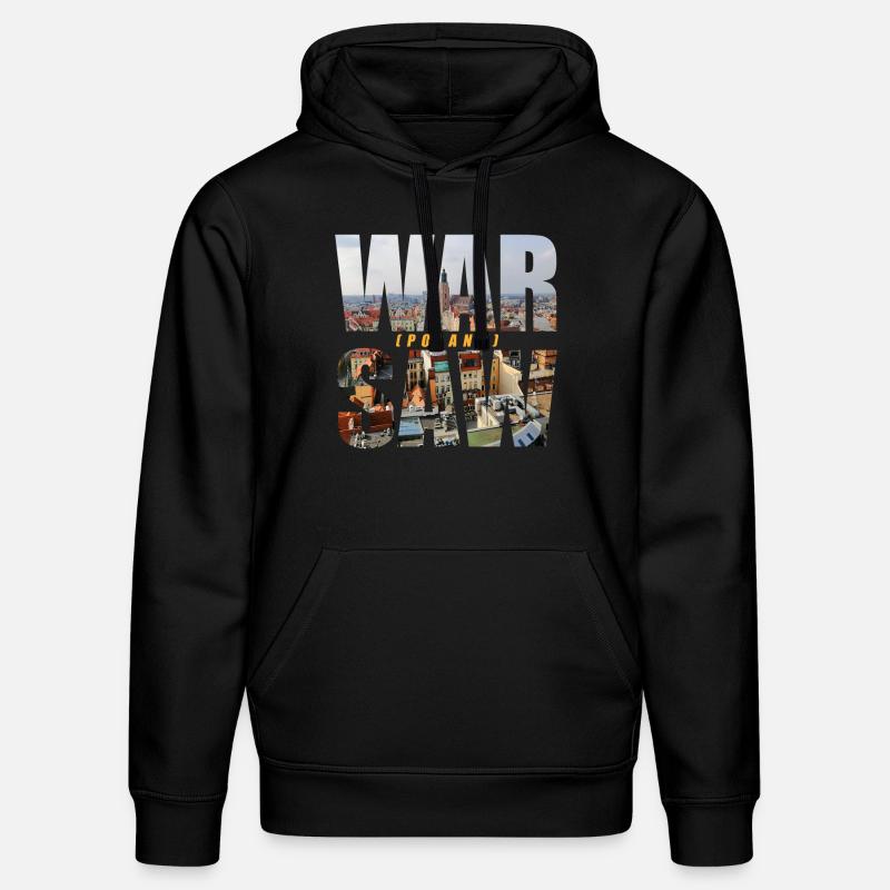 Varsovie Pologne Souvenir - Sweat à capuche bio DRUMMER Stanley/Stella Unisexe - noir
