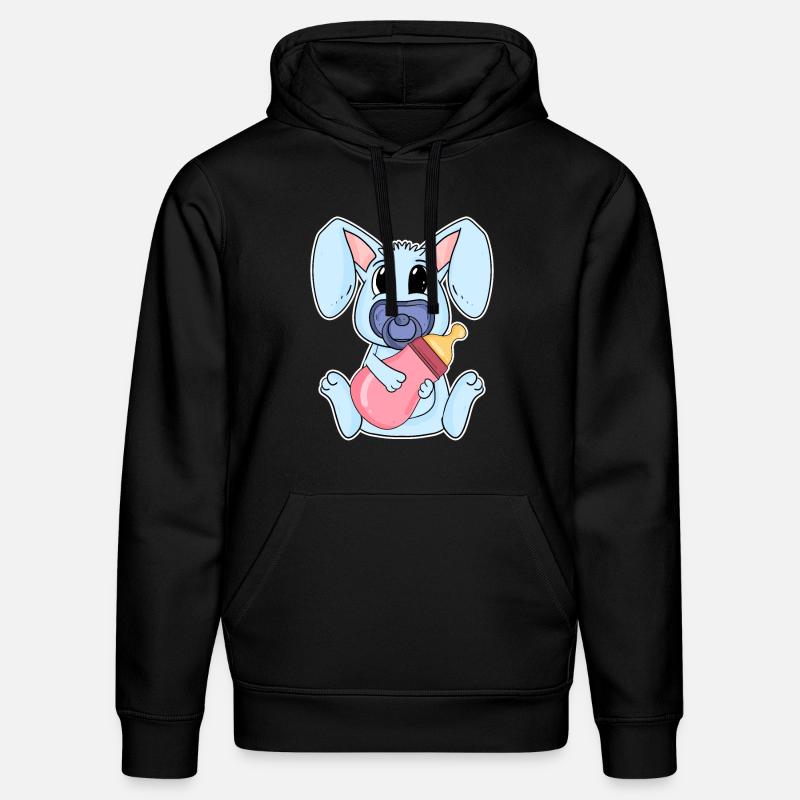 Motif de bébé lapin - Sweat à capuche bio DRUMMER Stanley/Stella Unisexe - noir
