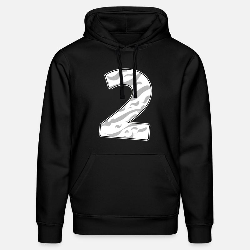 Numéro 2 Chiffre numérique - Sweat à capuche bio DRUMMER Stanley/Stella Unisexe - noir
