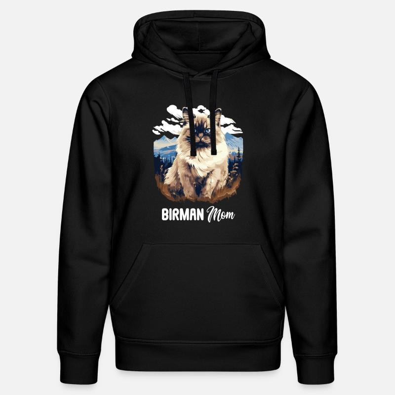 Birman Cat Birma Katze - Stanley/Stella Unisex Bio-Hoodie DRUMMER  - Schwarz