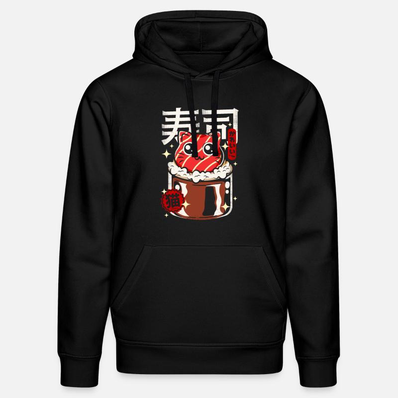 Japon - chat sushi mignon - Sweat à capuche bio DRUMMER Stanley/Stella Unisexe - noir