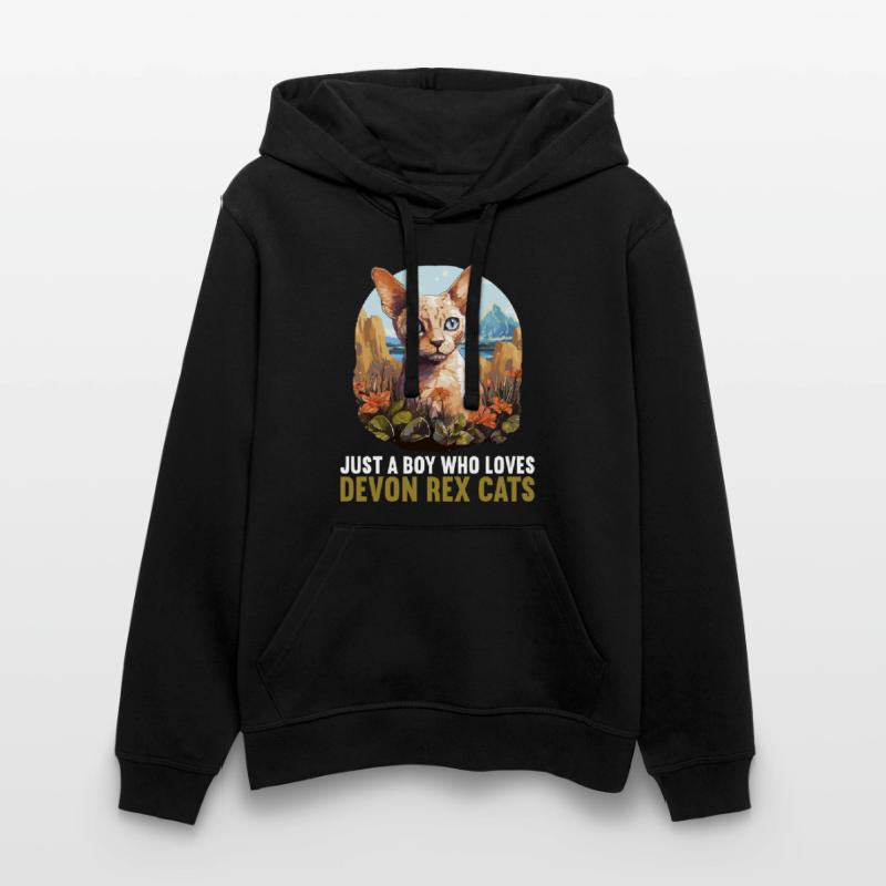 Devon Rex Kitten Devon Rex Cat Stanley/Stella DRUMMER Unisex Organic Hoodie