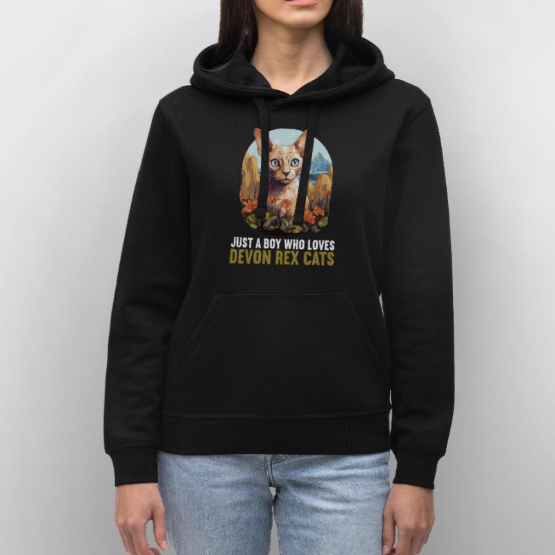 Devon Rex Kitten Devon Rex Cat Stanley/Stella DRUMMER Unisex Organic Hoodie
