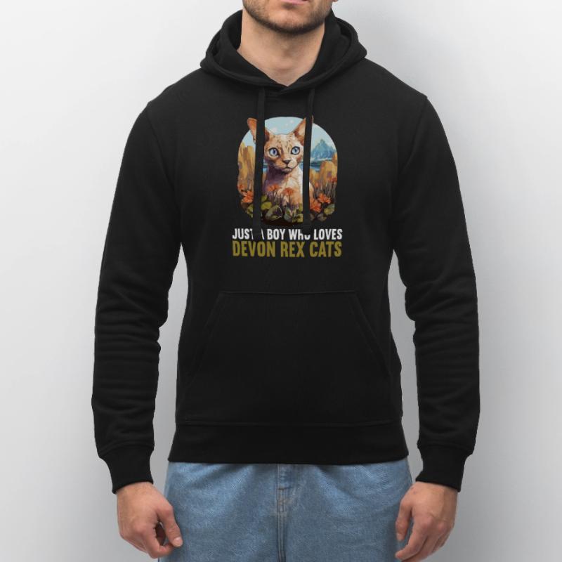 Devon Rex Kitten Devon Rex Cat Stanley/Stella DRUMMER Unisex Organic Hoodie