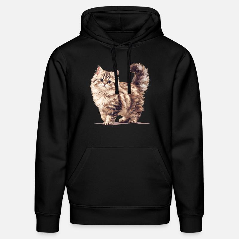 Chat Sibérien Sibirische Katze - Sweat à capuche bio DRUMMER Stanley/Stella Unisexe - noir