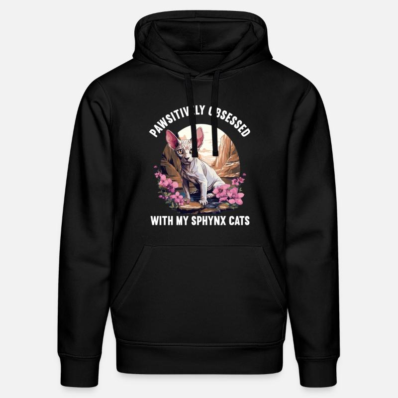 Sphynx Kätzchen Sphynx Katze - Stanley/Stella Unisex Bio-Hoodie DRUMMER  - Schwarz