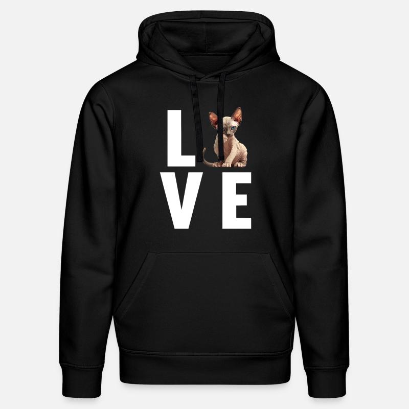 Sphynx Kätzchen Sphynx Katze - Stanley/Stella Unisex Bio-Hoodie DRUMMER  - Schwarz