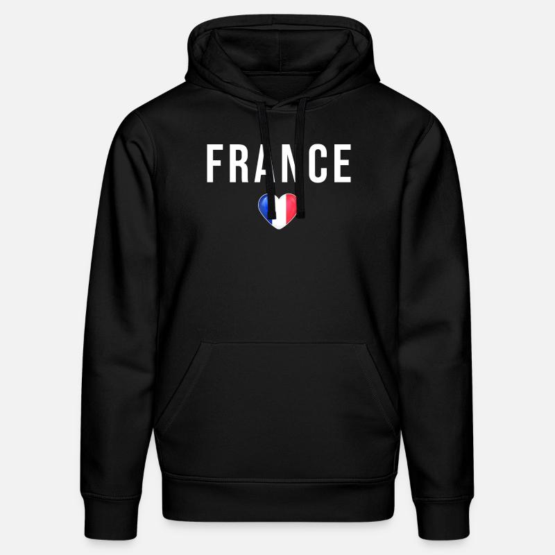 Drapeau France français - Sweat à capuche bio DRUMMER Stanley/Stella Unisexe - noir