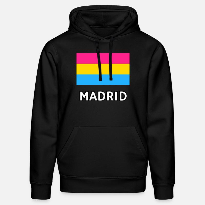 Pan Pride Drapeau Madrid - Sweat à capuche bio DRUMMER Stanley/Stella Unisexe - noir