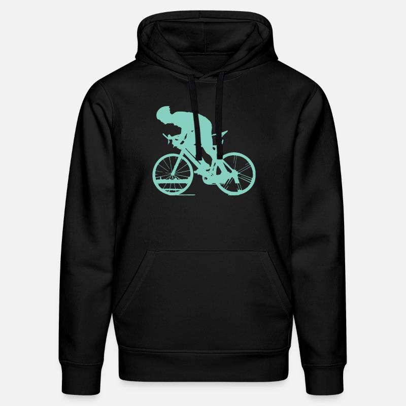 Cyclisme - Turquoise - Sweat à capuche bio DRUMMER Stanley/Stella Unisexe - noir