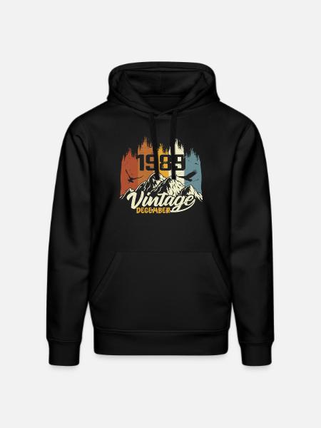 Fødselsdagsgave født i december 1989 - Stanley/Stella DRUMMER økologisk unisex-hoodie - sort