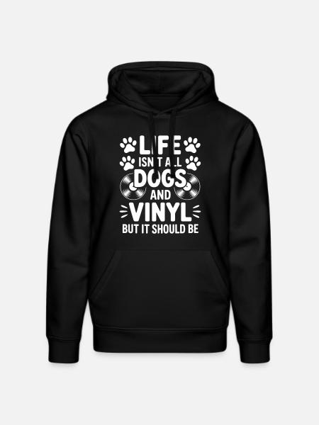 Vinyl Ordsprog Hunde Vinyl Plade Vinyl Gave - Stanley/Stella DRUMMER økologisk unisex-hoodie - sort