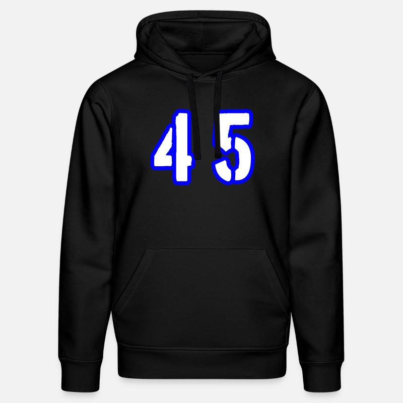 Symbole de chiffre 45 - Sweat à capuche bio DRUMMER Stanley/Stella Unisexe - noir