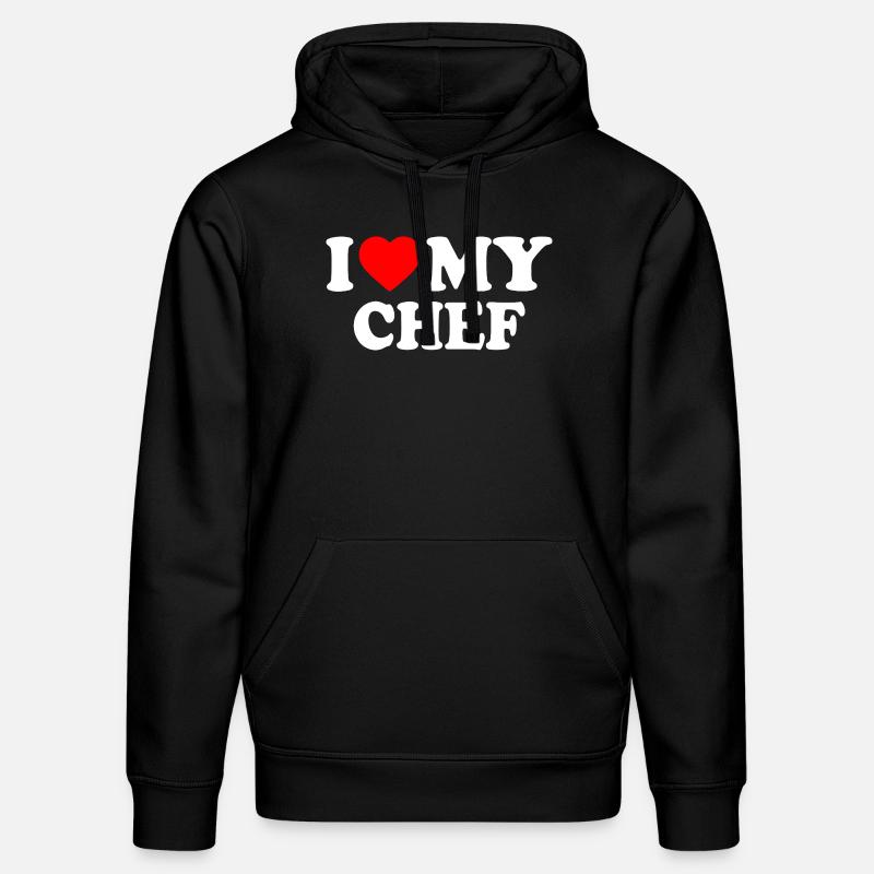 I love my chef - Sweat à capuche bio DRUMMER Stanley/Stella Unisexe - noir