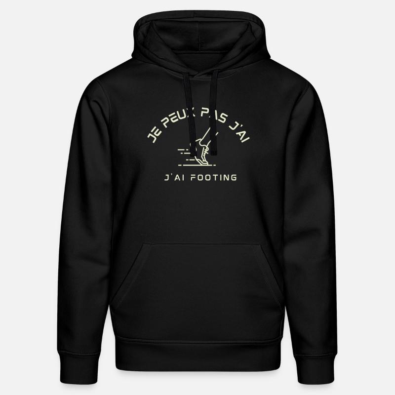 Je peux pas j'ai footing - Sweat à capuche bio DRUMMER Stanley/Stella Unisexe - noir