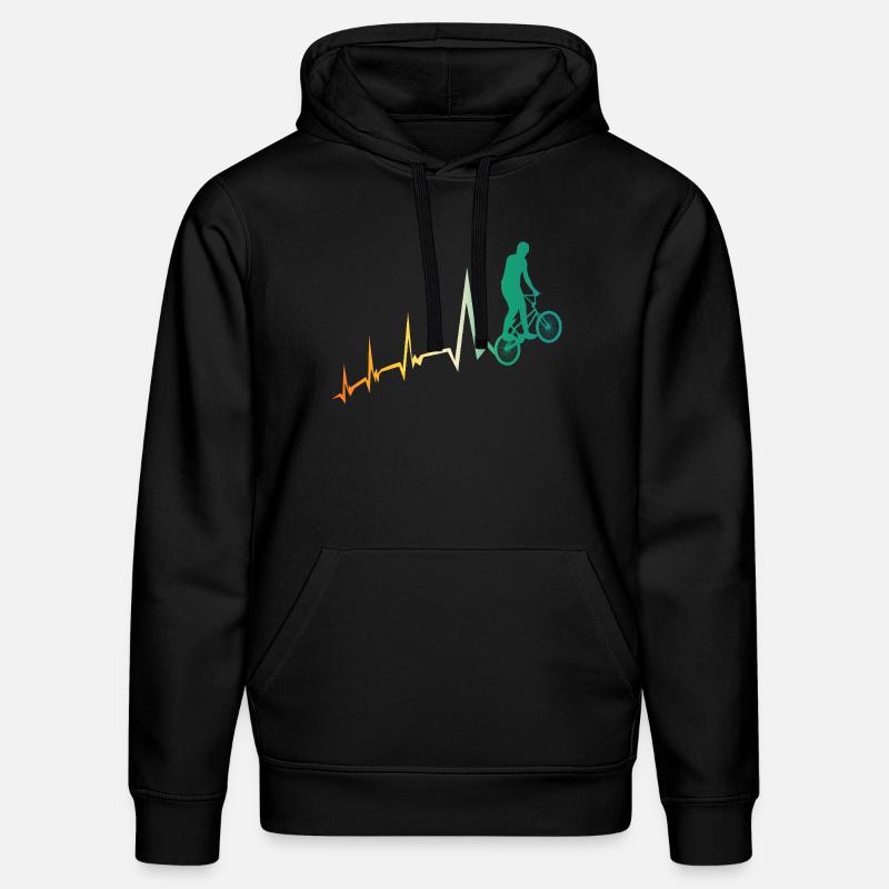 Vélo Heartbeat VTT - Sweat à capuche bio DRUMMER Stanley/Stella Unisexe - noir