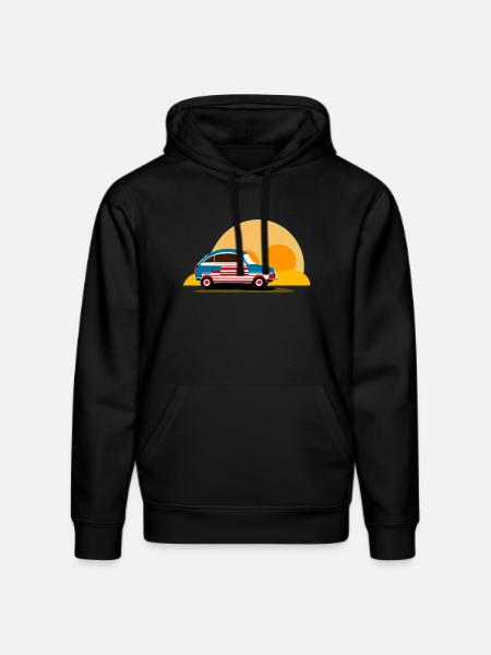 into the sunset - Stanley/Stella DRUMMER Unisex Organic Hoodie - black