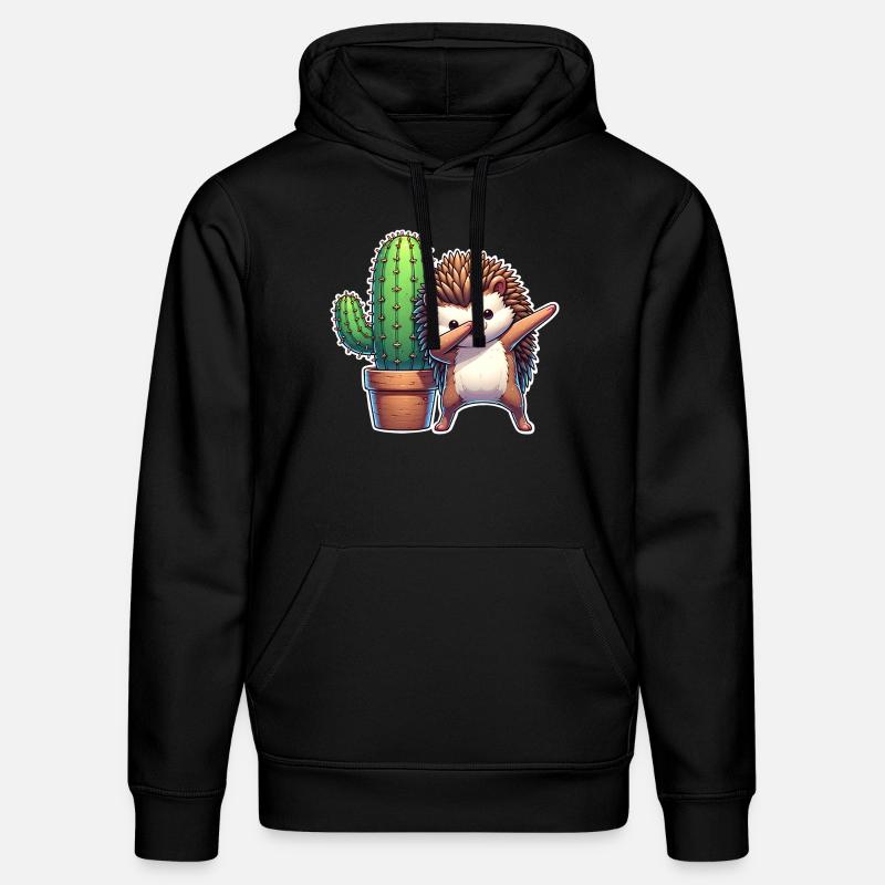 Cactus hérisson - Sweat à capuche bio DRUMMER Stanley/Stella Unisexe - noir