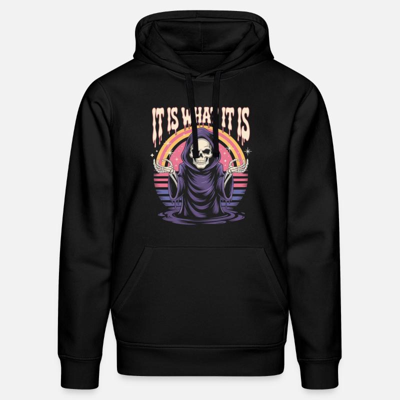 Sensenmann Retro Spruch Shirt - Stanley/Stella Unisex Bio-Hoodie DRUMMER - Schwarz