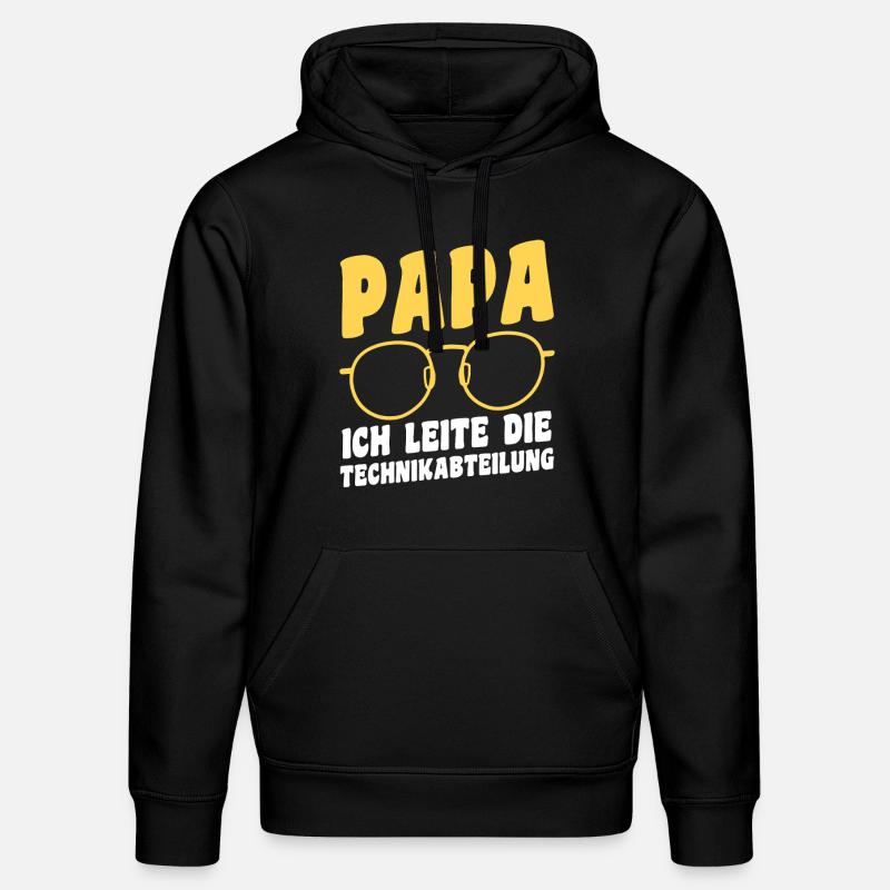 Papa Technicien Père - Sweat à capuche bio DRUMMER Stanley/Stella Unisexe - noir