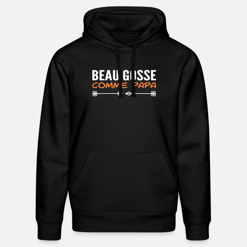 Beau gosse comme papa - Sweat à capuche bio DRUMMER Stanley/Stella Unisexe - noir