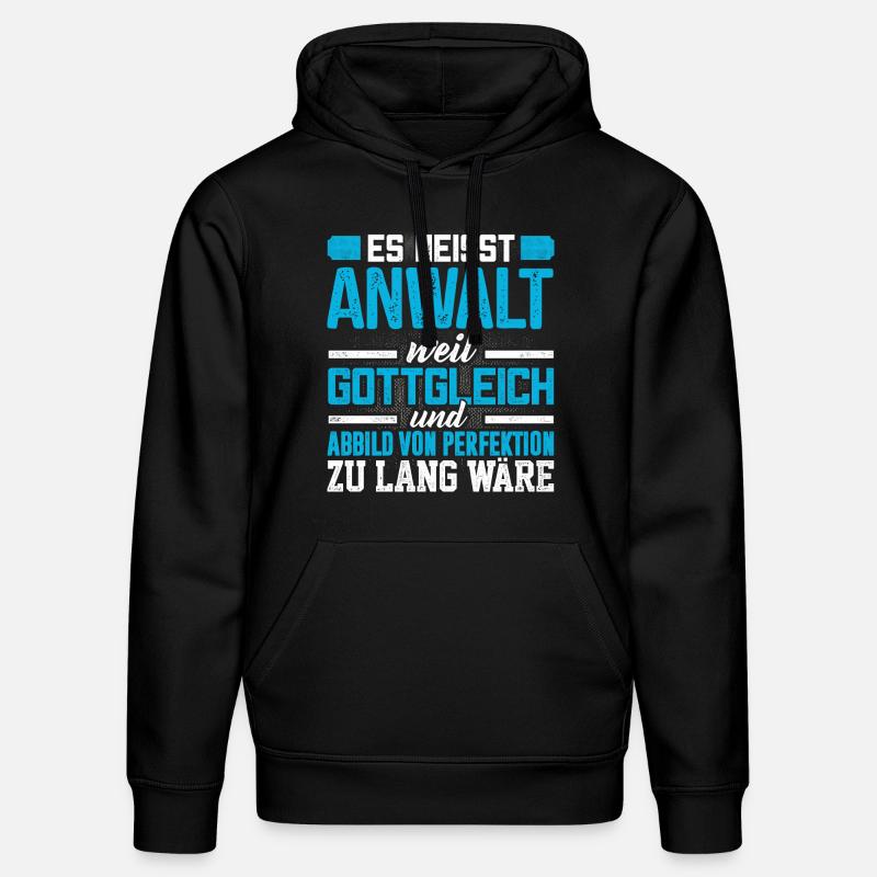 ANWALT - Perfekt - Stanley/Stella Unisex Bio-Hoodie DRUMMER  - Schwarz