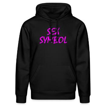 Sex symbol - Sweat à capuche bio DRUMMER Stanley/Stella Unisexe - noir - Devant - Marisol (170cm) & Nik (191cm)