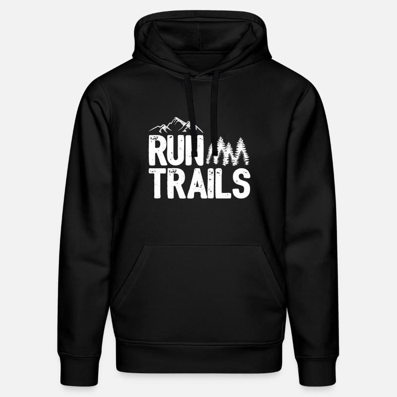 Run Trails - Stanley/Stella Unisex Bio-Hoodie DRUMMER  - Schwarz