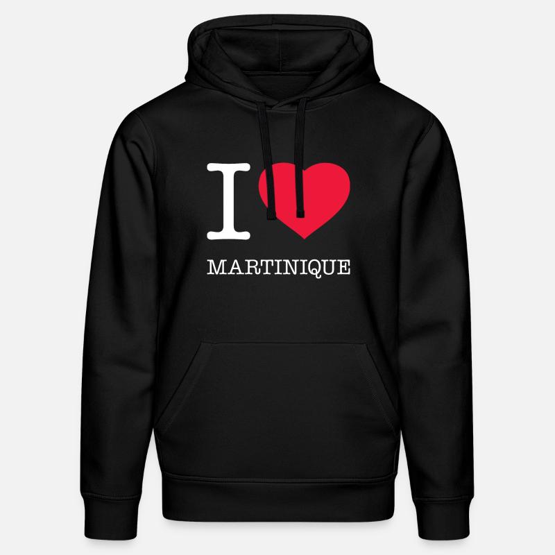 J'AIME LA MARTINIQUE - Sweat à capuche bio DRUMMER Stanley/Stella Unisexe - noir