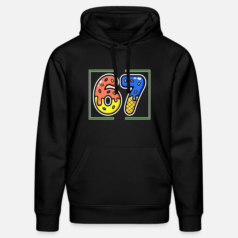Siebenundsechzig, 67, 6, 7 - Stanley/Stella Unisex Bio-Hoodie DRUMMER  - Schwarz