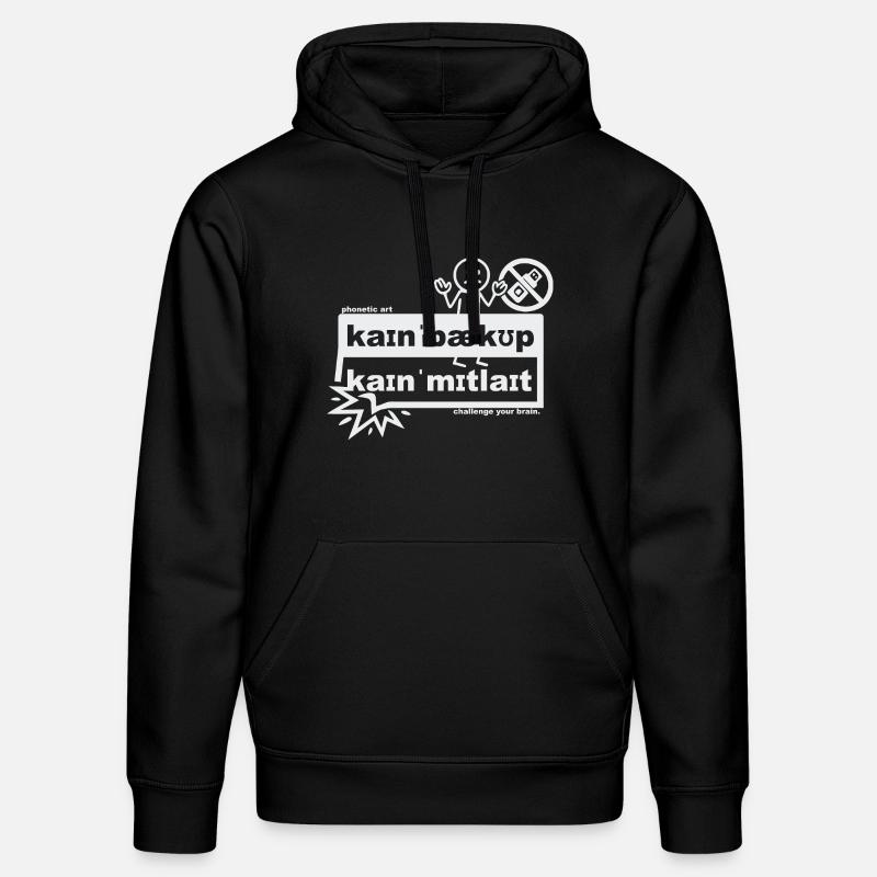 Pas de soutien, pas de pitié - art phonétique - Sweat à capuche bio DRUMMER Stanley/Stella Unisexe - noir