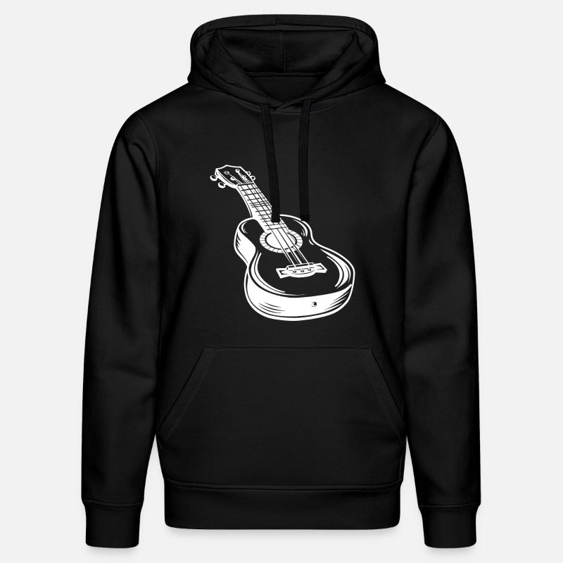 Sketch de ukulélé - Sweat à capuche bio DRUMMER Stanley/Stella Unisexe - noir