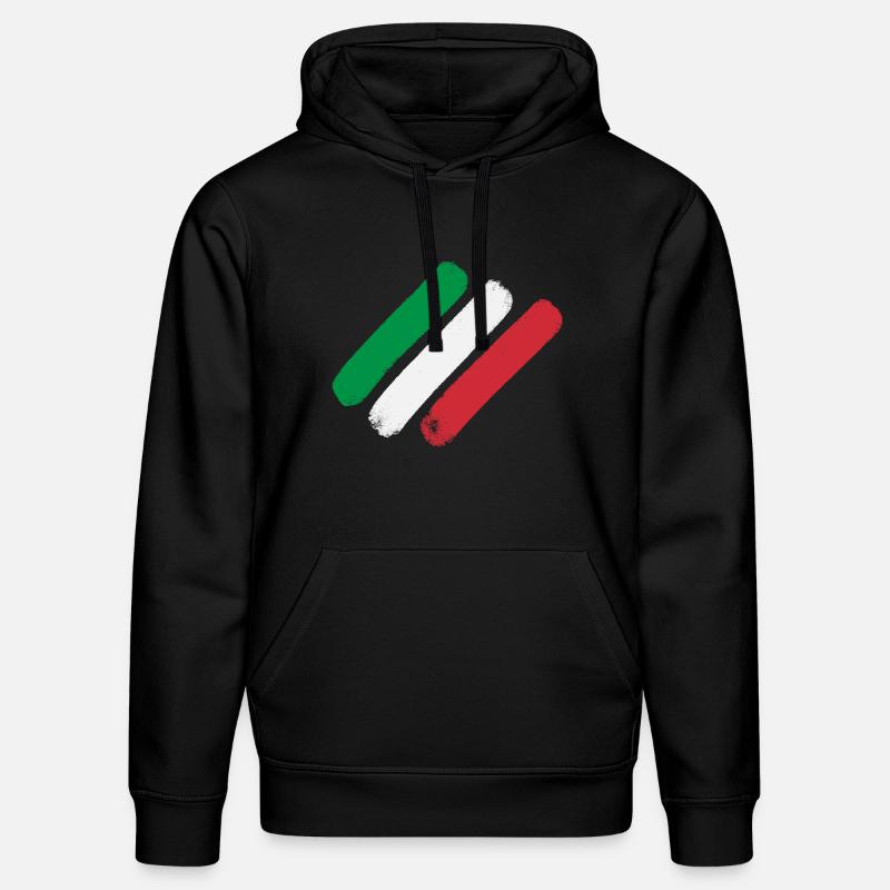 Drapeau italien - Bandes - Sweat à capuche bio DRUMMER Stanley/Stella Unisexe - noir