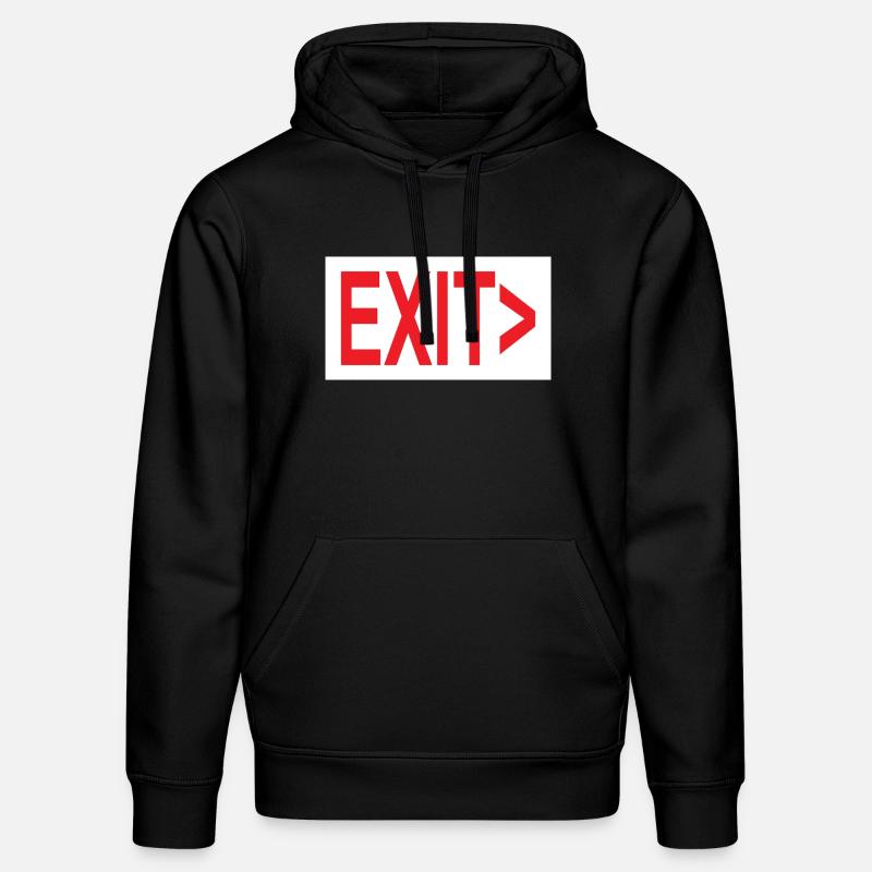 Exit / Exit / Emergency Exit - Stanley/Stella DRUMMER Unisex Organic Hoodie - black