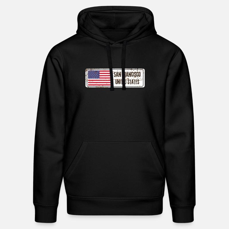 Drapeau de San Francisco - Sweat à capuche bio DRUMMER Stanley/Stella Unisexe - noir