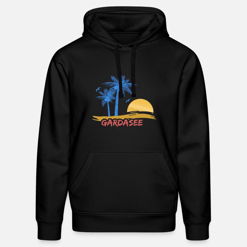 Lac de Garde - Sweat à capuche bio DRUMMER Stanley/Stella Unisexe - noir