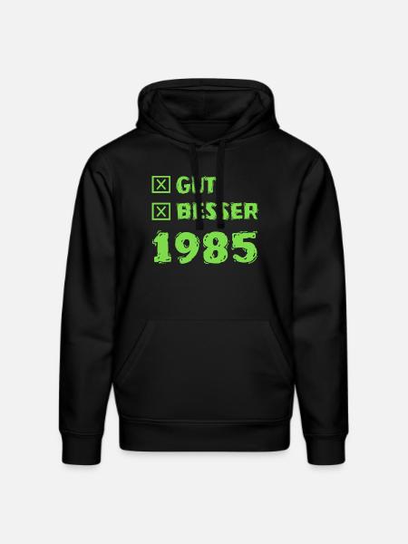 Year 1985 - Stanley/Stella DRUMMER Unisex Organic Hoodie - black
