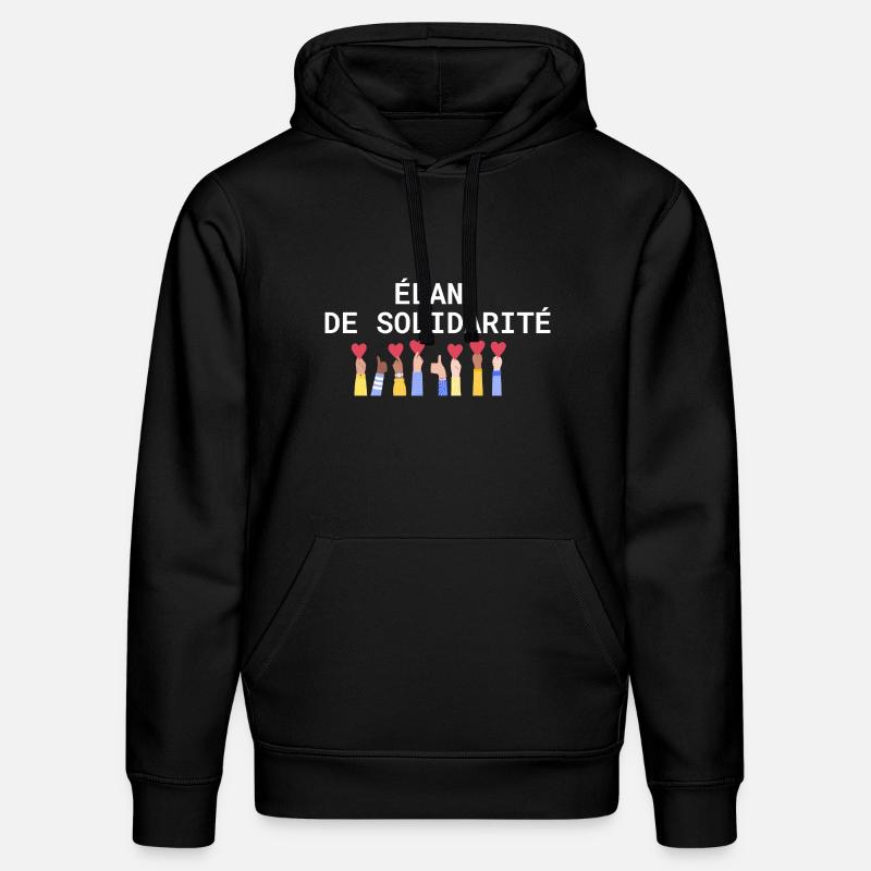 élan de solidarité - Sweat à capuche bio DRUMMER Stanley/Stella Unisexe - noir