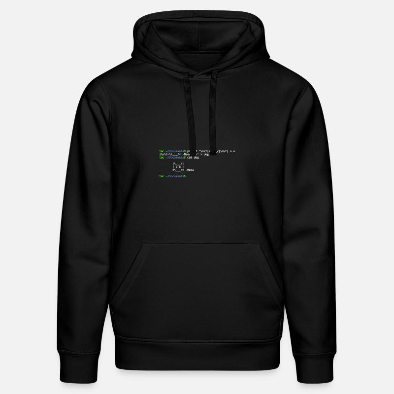 linux shell cat - Sweat à capuche bio DRUMMER Stanley/Stella Unisexe - noir